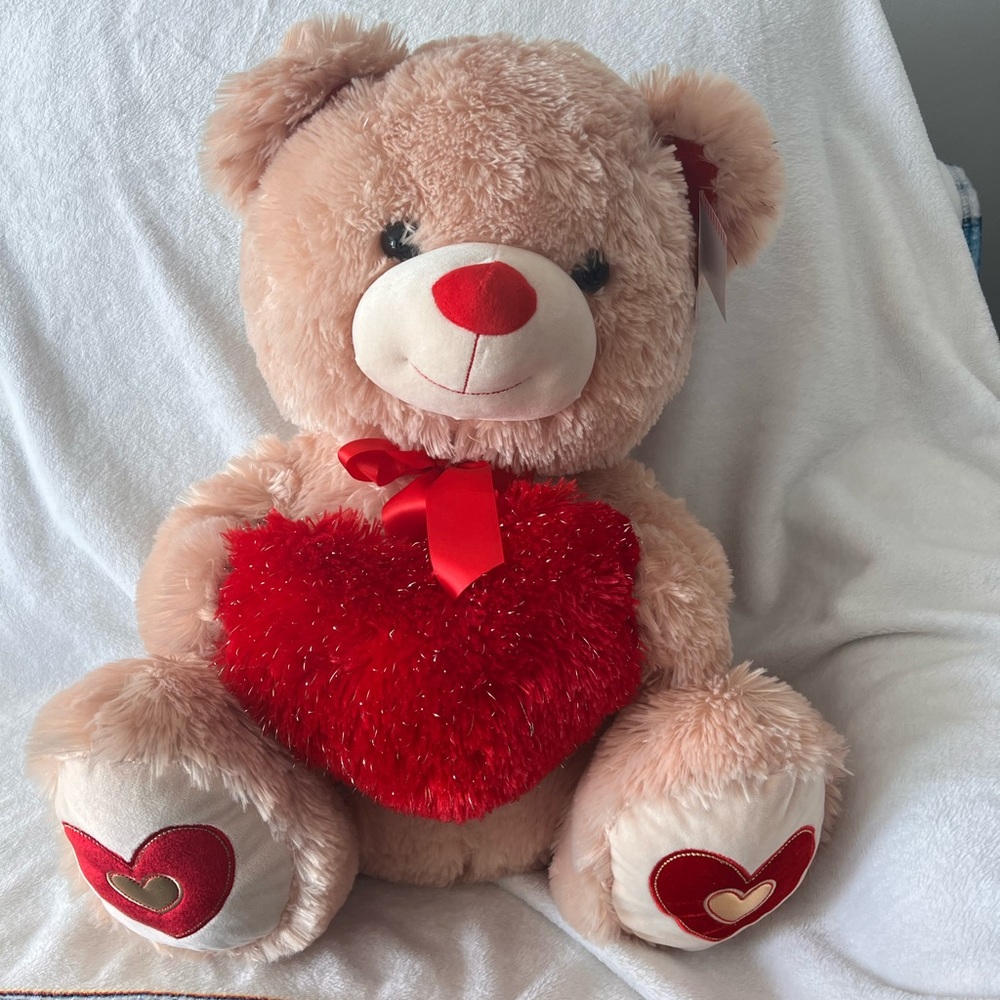 NWT LARGE STUFFED VALENTINES DAY BEAR